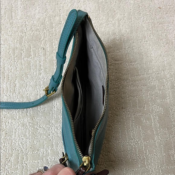 Fossil Turquoise Leather Crossbody Bag - Picture 3 of 3